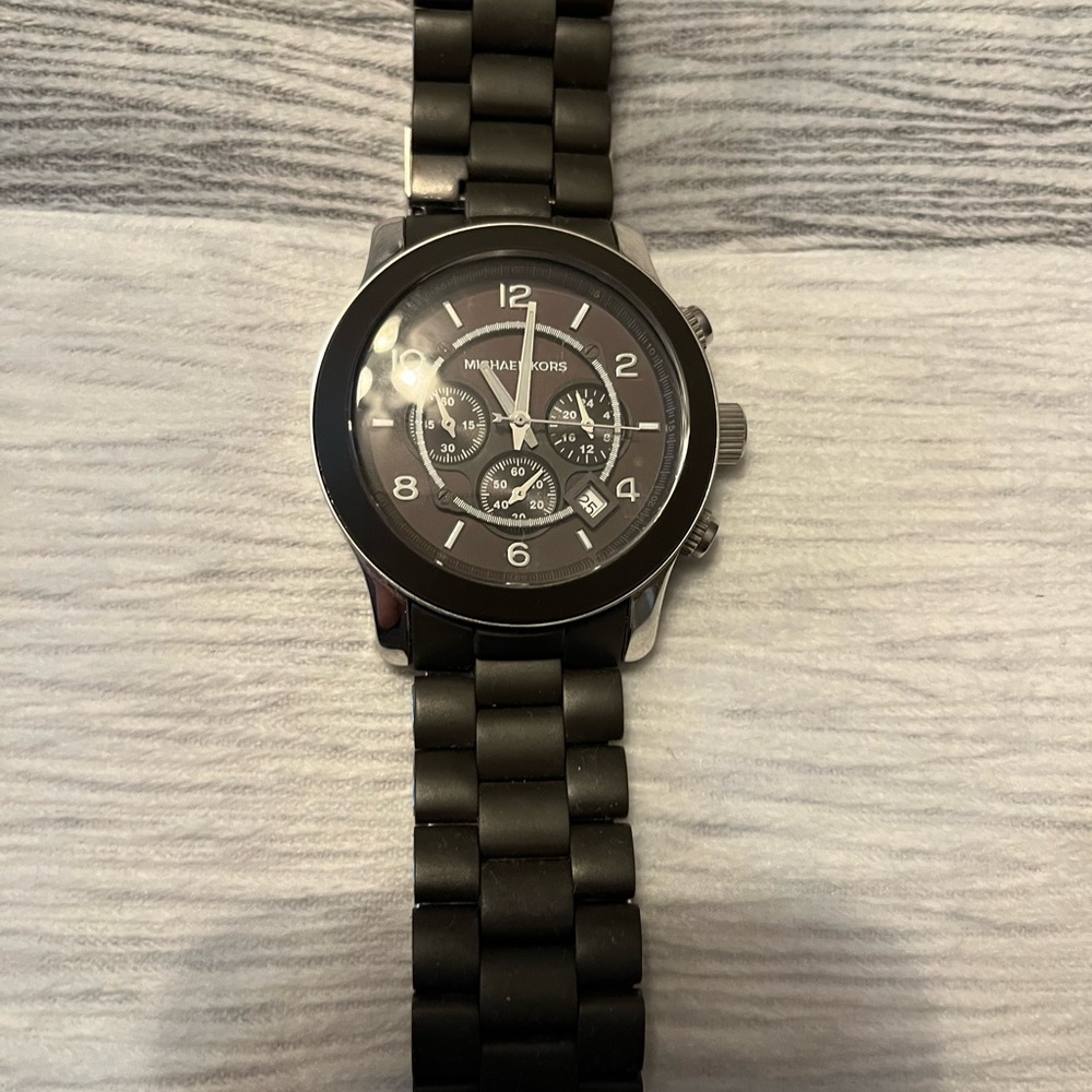 Michael Kors Brown silicon/ stainless watch